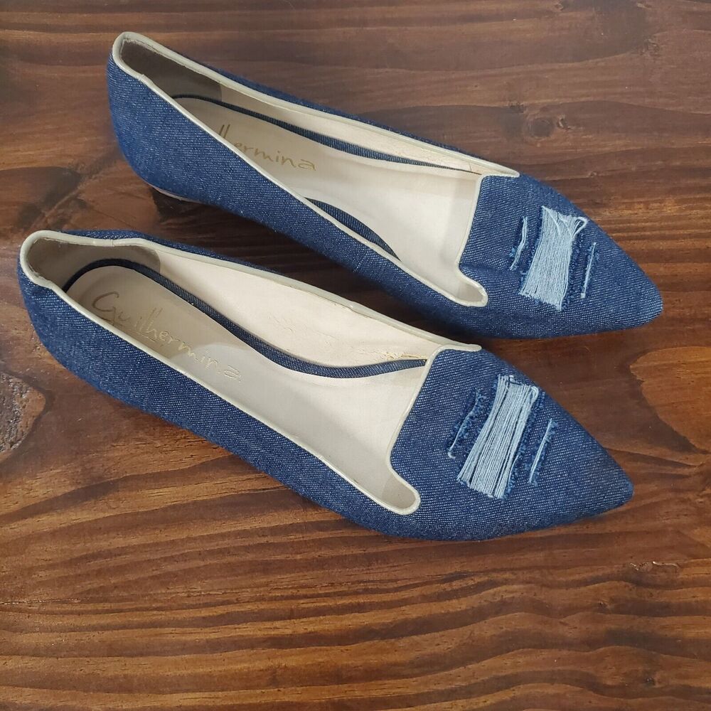 Trndy Blue Denim Flats